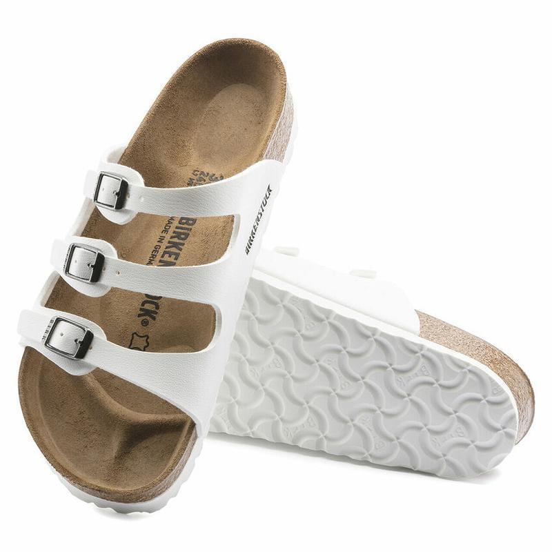 Birkenstock Birko-flor Florida Dame Hvide | DK 462LIS